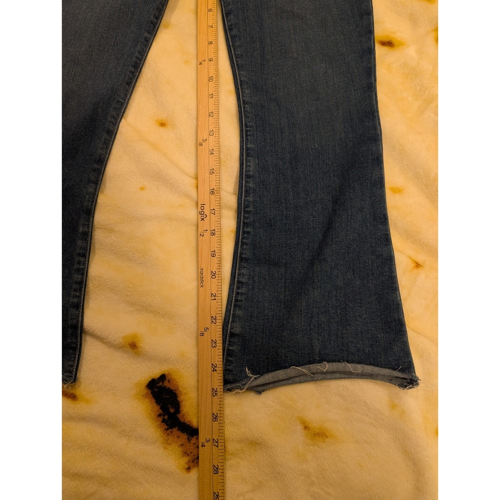 PAIGE Rory Crop Flare Jeans Medium Wash Raw Hem Size 27 - Picture 3 of 14